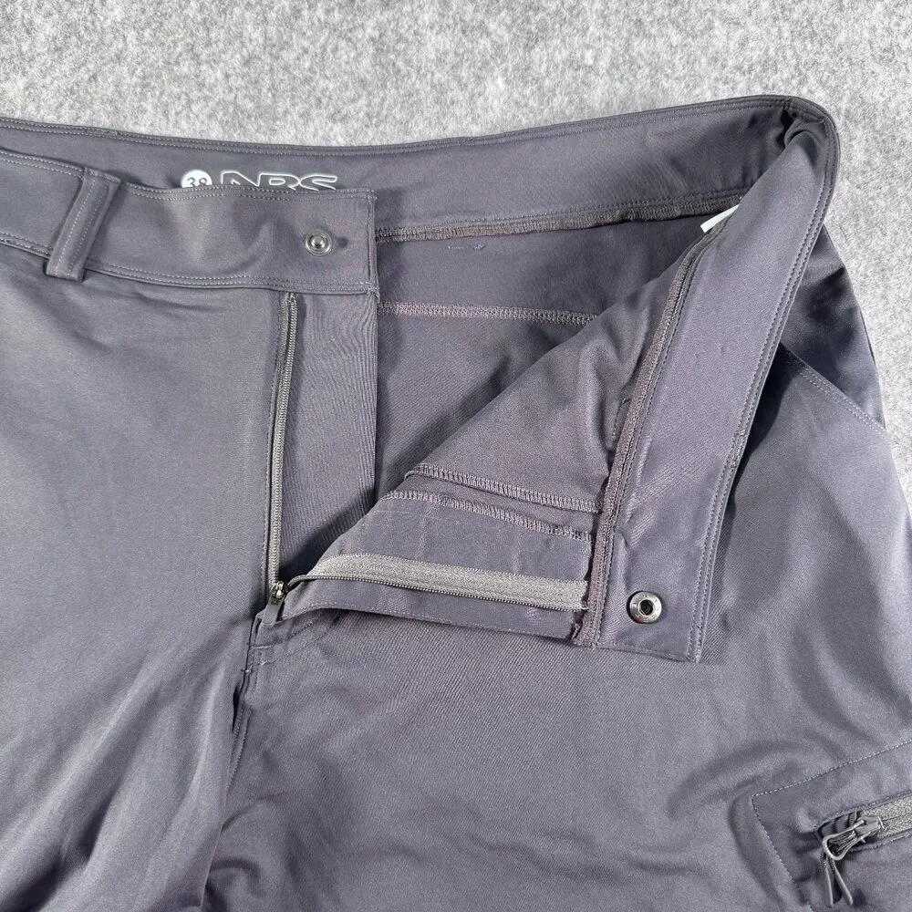 NRS Shorts Mens 38x10 Gray Blue Guide Wear Cargo Pocket Outdoor Idaho